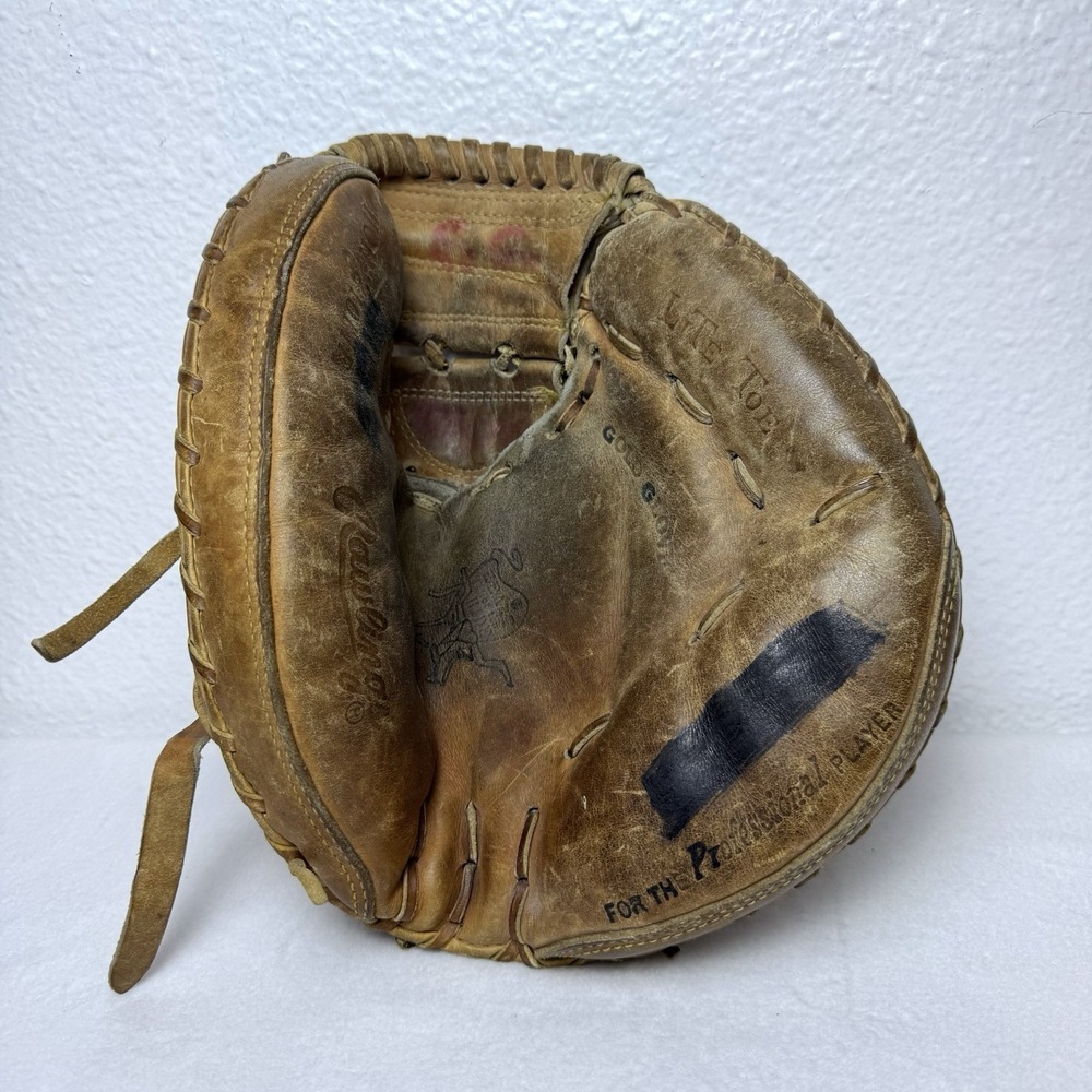 Vintage Rawlings Gold Glove Catchers‎ Mitt HOH Lite Toe Left Hand 210 LTF USA